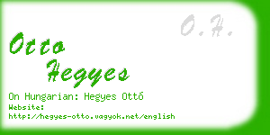 otto hegyes business card