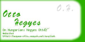 otto hegyes business card